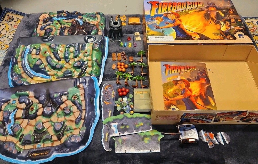 Fireball Island: The Curse of Vul-Kar Board Game COMPLETE Sealed Cards
