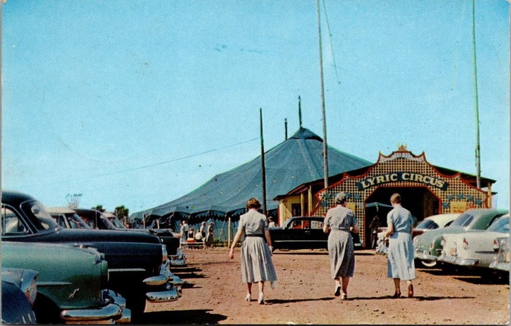 1958 Finger Lakes Lyric Circus Skaneateles NY Vintage Postcard Dexter Press