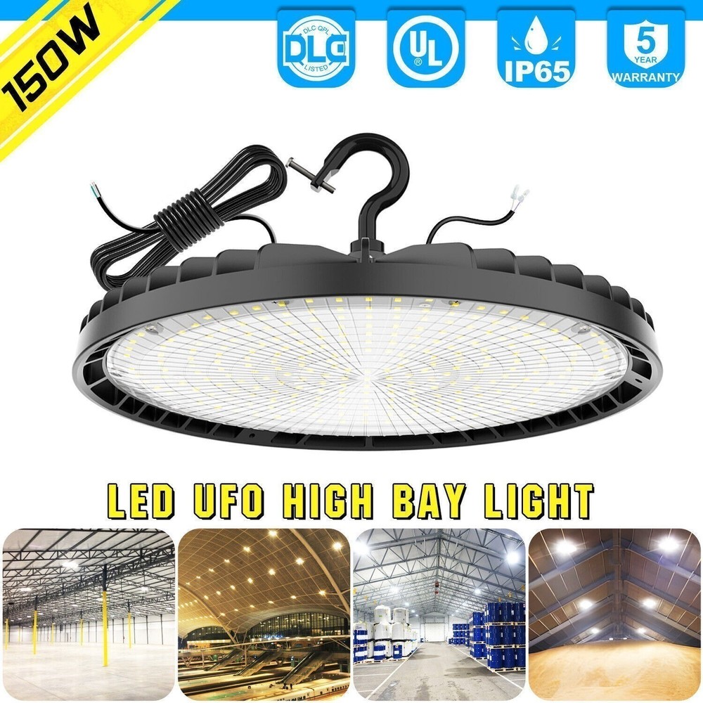 150W Led UFO High Bay Light Warehouse Factory Commercial Shop Lighting 5000K