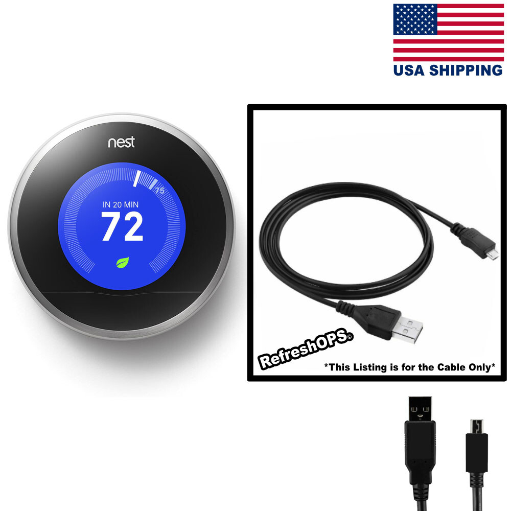Nest Learning Thermostat - 2nd Gen T200577 USB Cable Transfer Cord Replacement