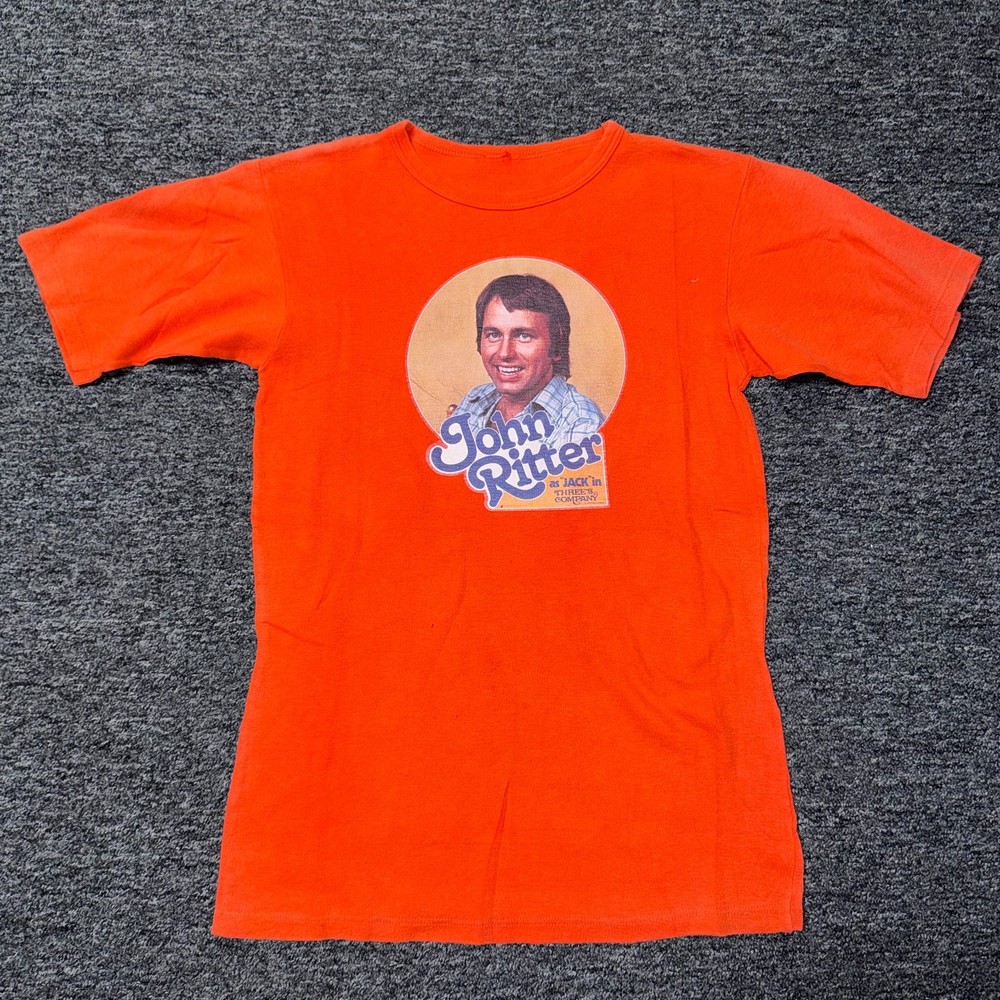 True Vintage 70s John Ritter as Jack Tripper Sitcom Three's Company T-Shirt Sz S