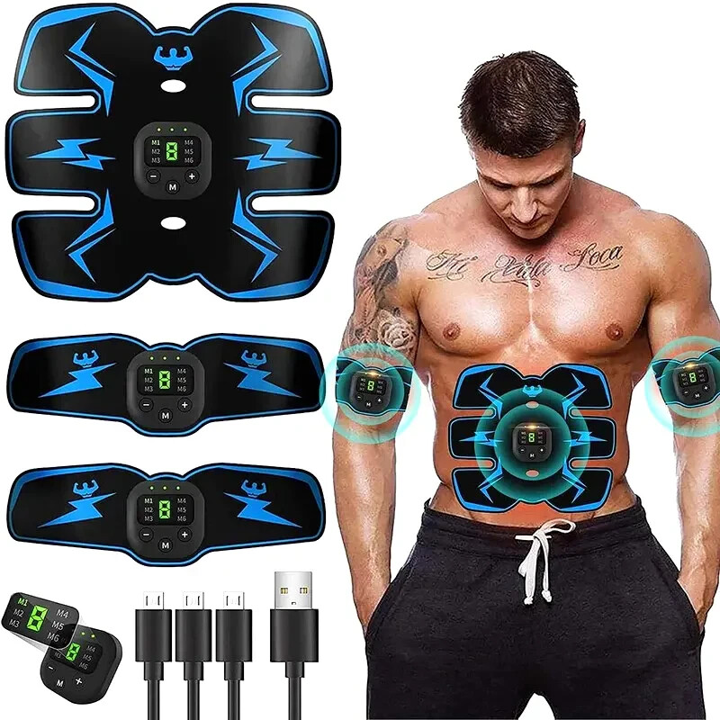 EMS Abdominal Muscle Toning Trainer ABS Electric Stimulator Toner Fitness Belt-image