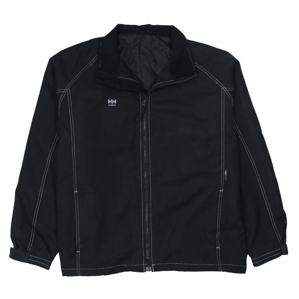 Helly Hansen Mens Jacket Black Softshell Full Zip Workwear Embroidered Logo XL