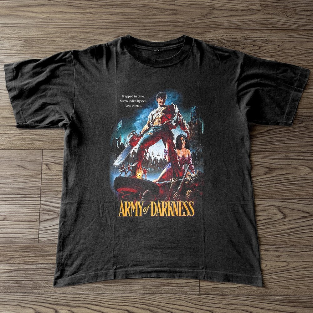 HOT! Army Of Darkness Halloween Unisex Black Cotton T-shirt Size S-5XL