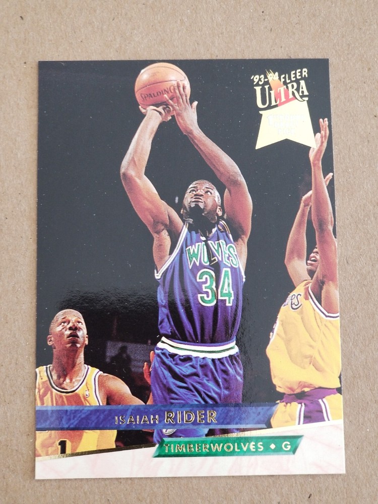 1993-94 Ultra Isaiah Rider Rookie Card #292 Minnesota Timberwolves