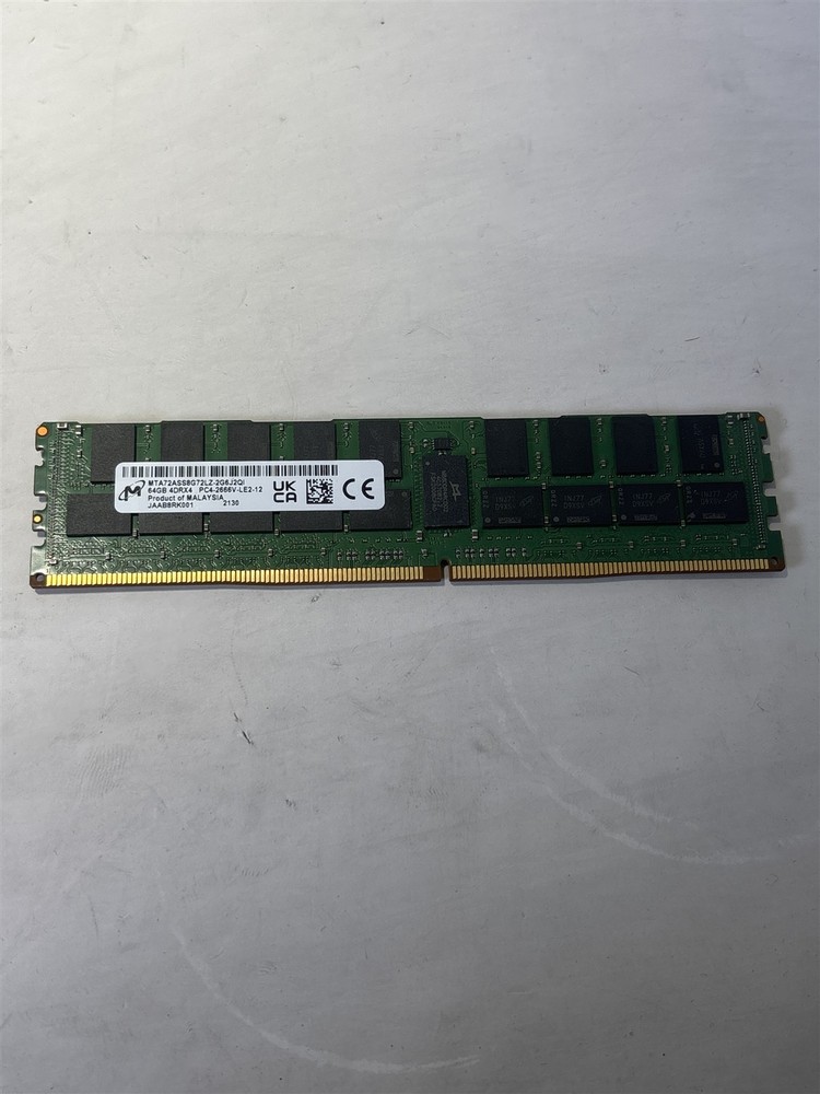 Micron 64GB 4DRx4 PC4-21300 DDR4-2666 ECC Server RAM MTA72ASS8G72LZ-2G6J2QI