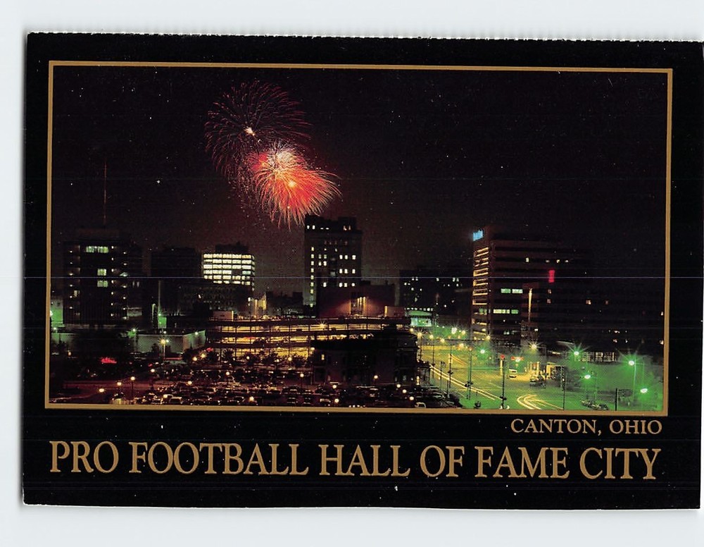 Postcard Pro Football Hall of Fame Canton Ohio USA