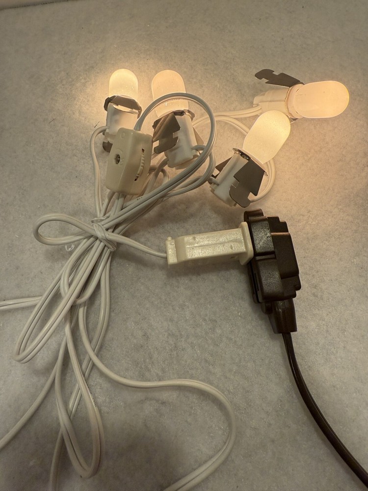 4 Socket Light Cord Set Dept 56 Lemax Christmas Village Sets On/Off Switch C7