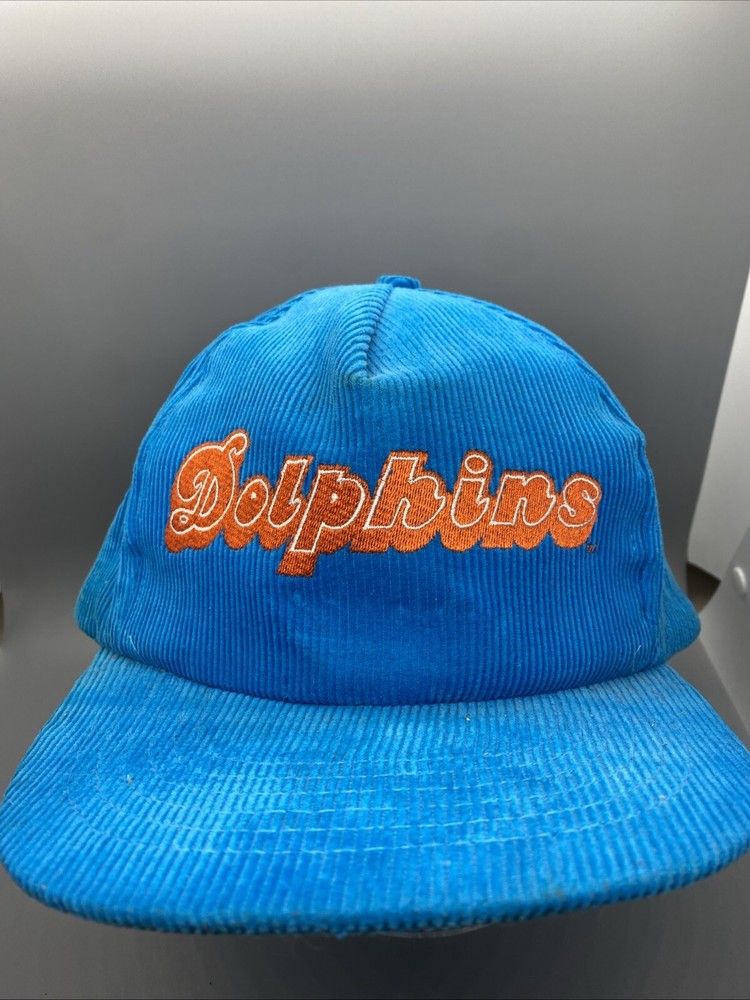 Miami Dolphins Hat Corduroy Starline NFL Football Snapback Cap Teal Vtg