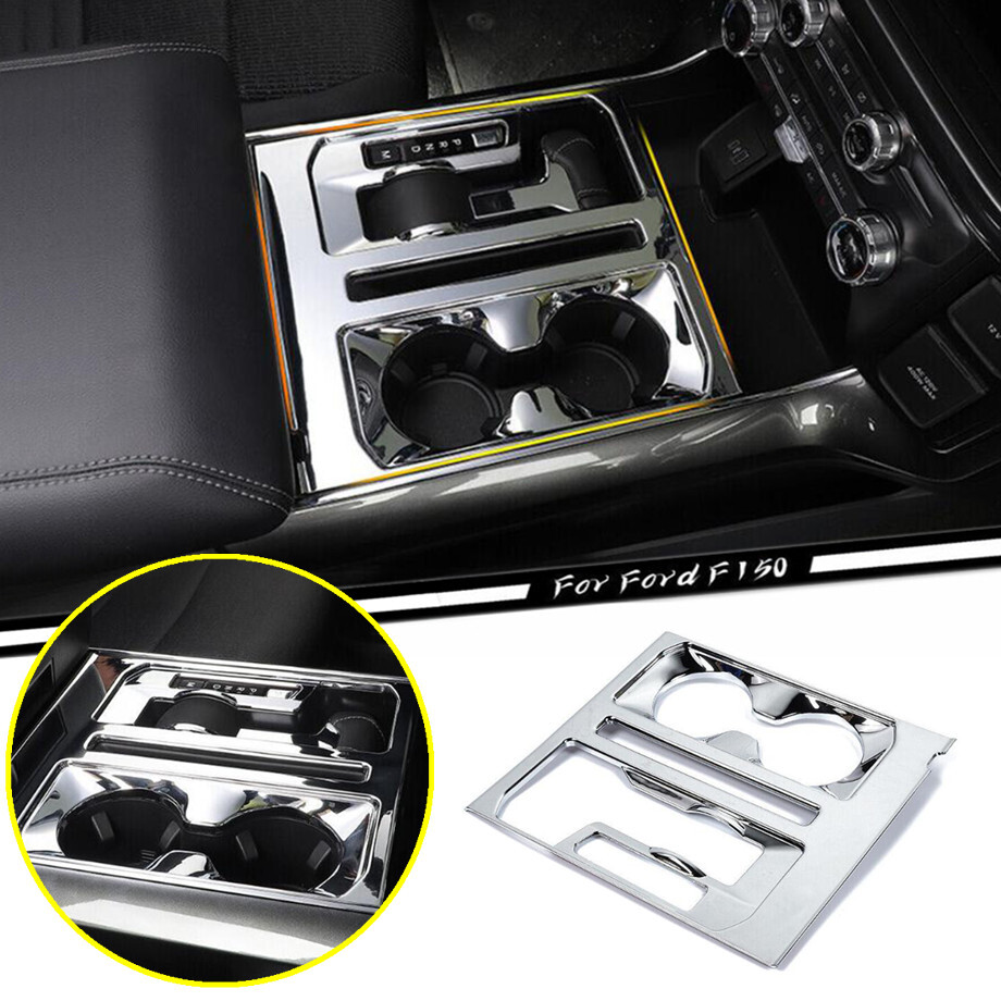 ABS Chrome Center Gear Shift Frame Panel Cover Trim For 21-2023 Ford F150 F-150