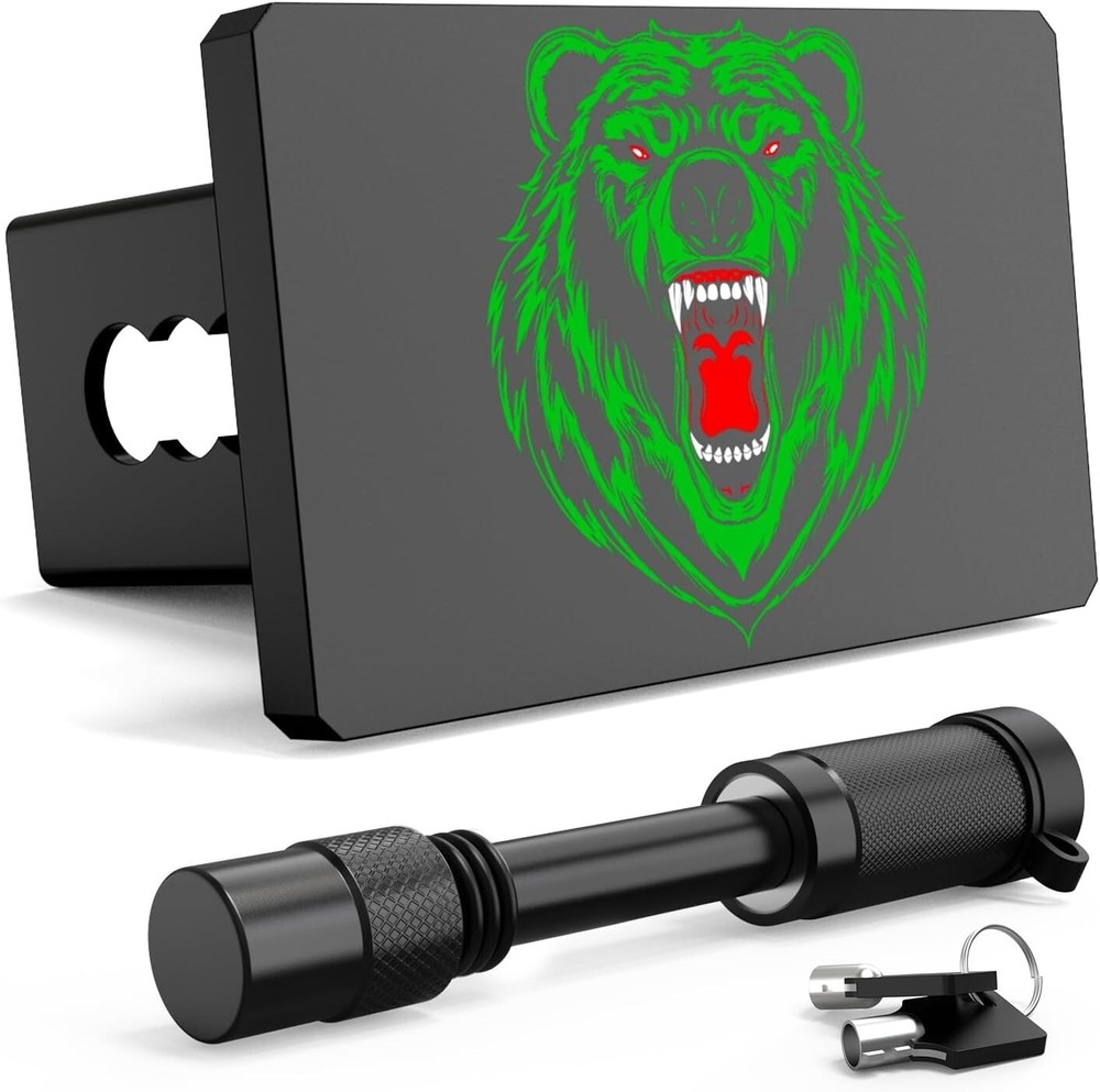 Aluminum Tow Hitch Covers fits for 2'' Hitch Receivers - Bear Design