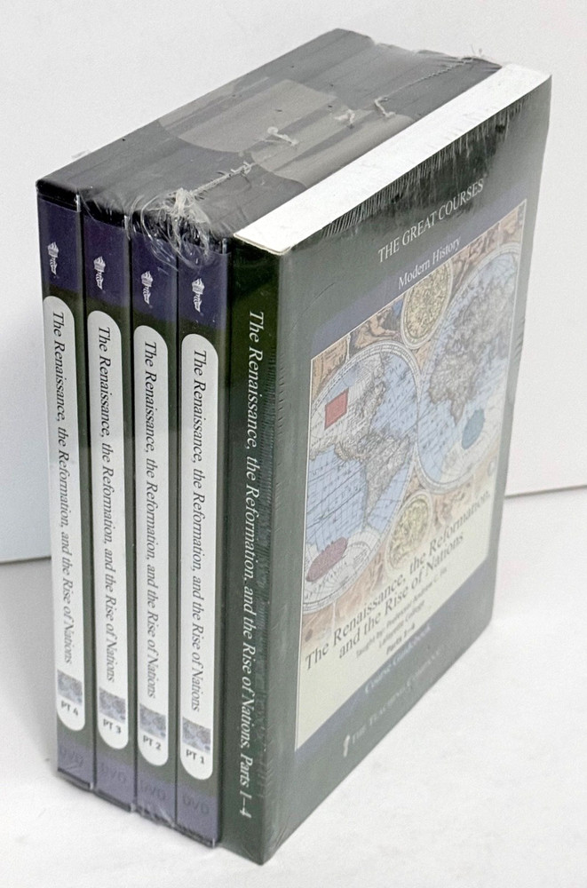 Great Courses: Renaissance Reformation Rise of Nations Book & DVDs 2005 NEW