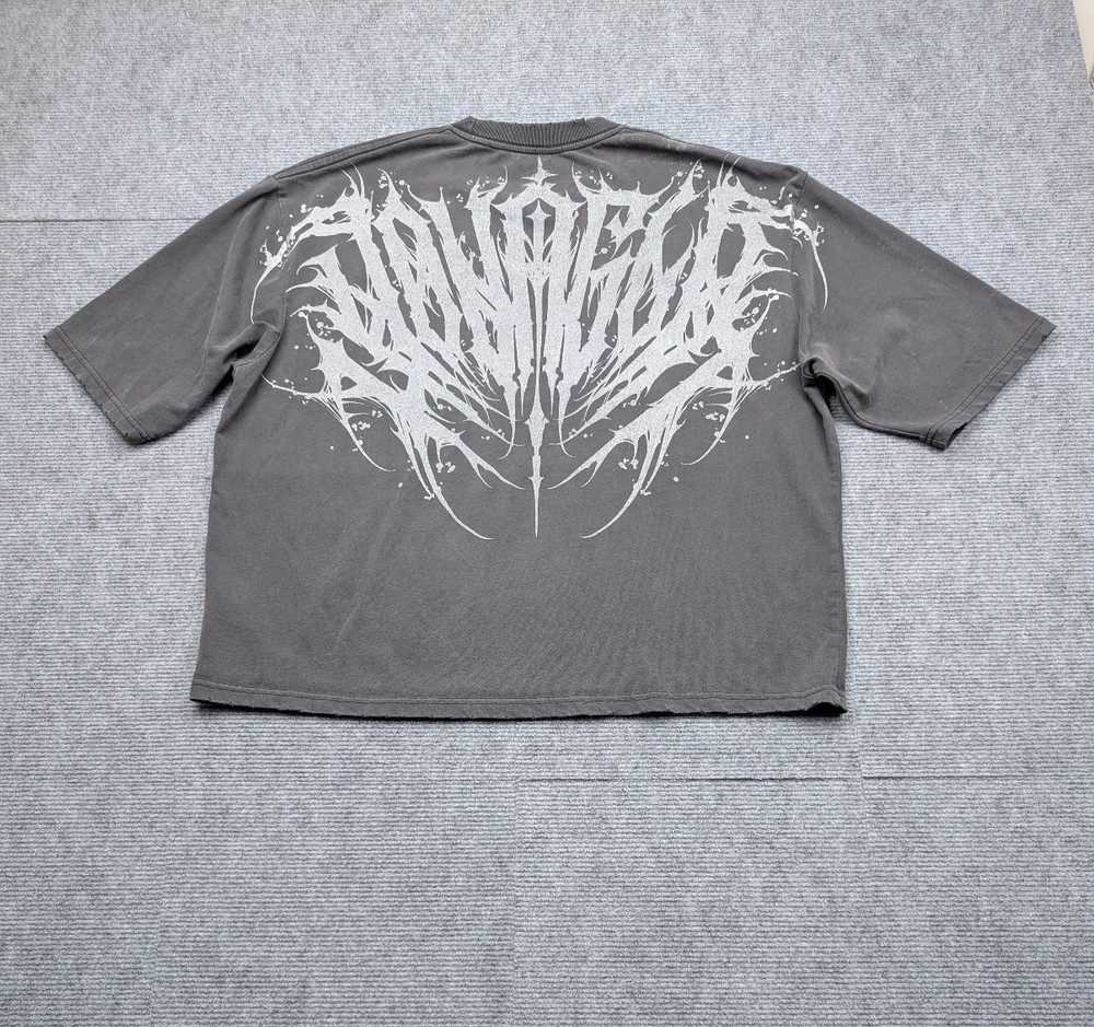 Young LA Oversized Shirt Men Small Chaos Graphic Distressed Workout Athletic Gym