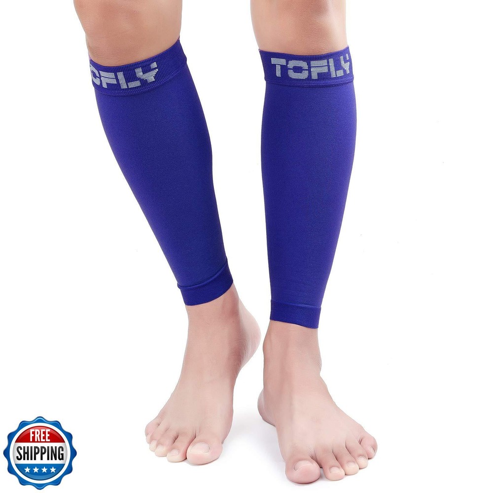 TOFLY Calf Compression Sleeves for Men and Women – 1 Pair Footless Support Sleeves