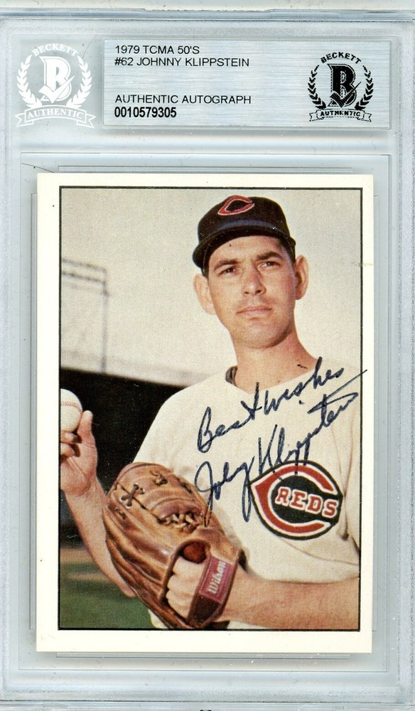 Johnny Klippstein Signed 1979 TCMA - Beckett BAS
