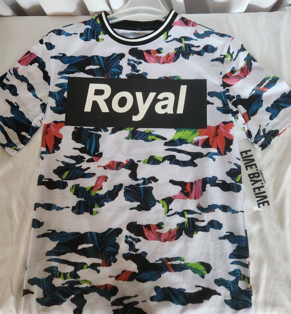 Masterpiece Five By Five Men's Royal Camo T-shirt Sz S