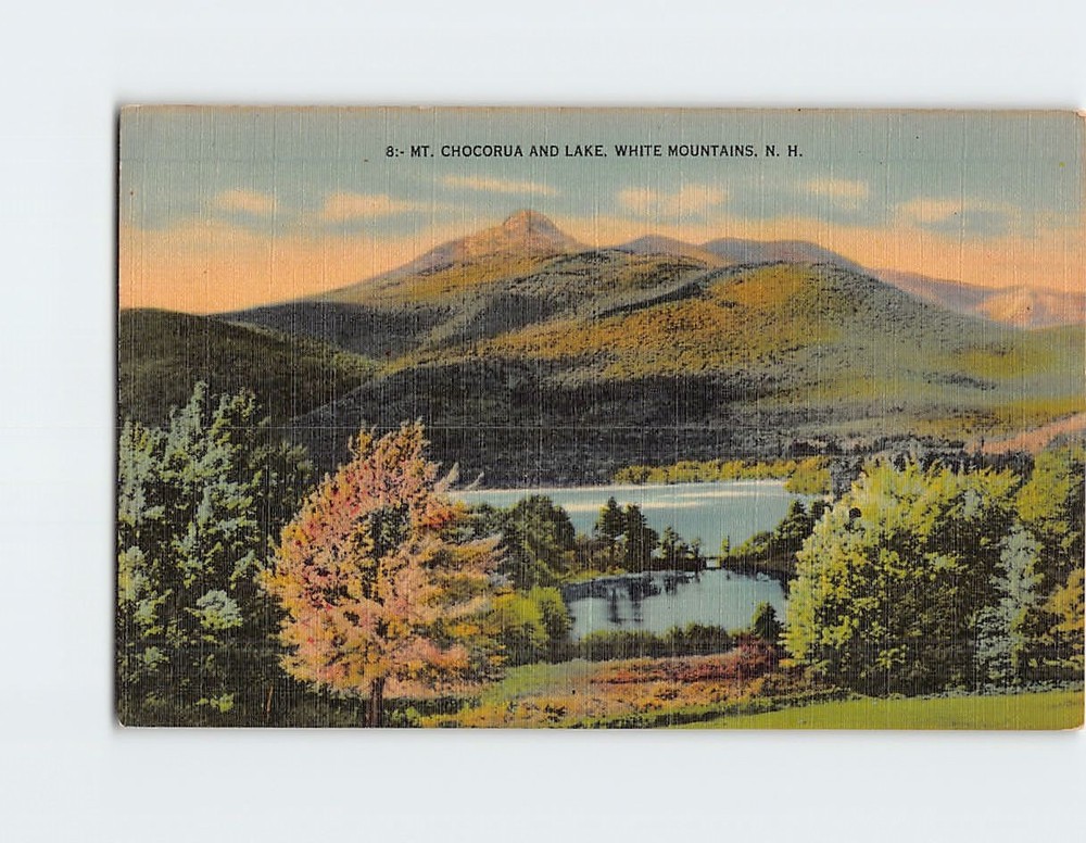 Postcard Mt. Chocorua & Lake White Mountains New Hampshire USA