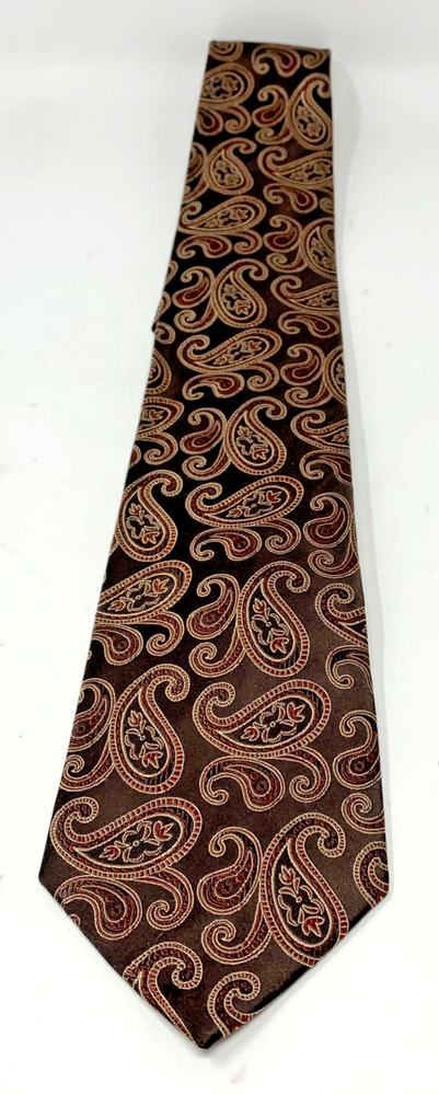 Geoffrey Beene Black Paisley Tie 100% Silk