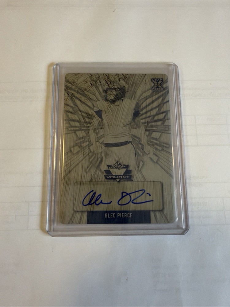 2022 Leaf Valiant - Black Printing Plate Auto - 1/1 - Alec Pierce #BA-AP1