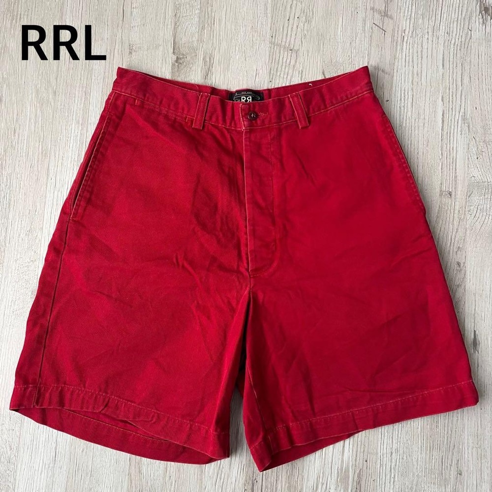 RRL Ralph Lauren Shorts Red Button Fly USA Made Size 30