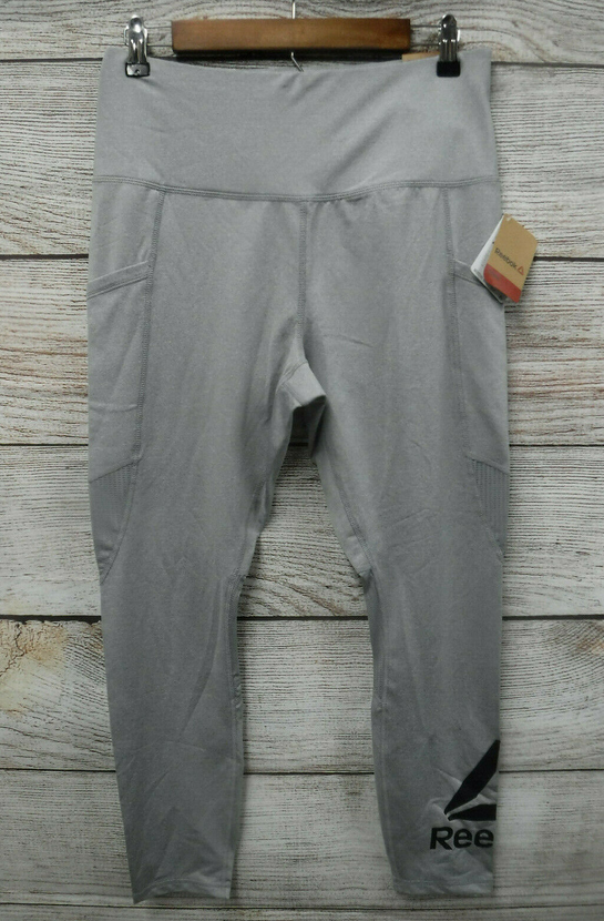 Reebok Pants Womens Size Small Grey Trancend High Rise 7/8 Legging Pants New