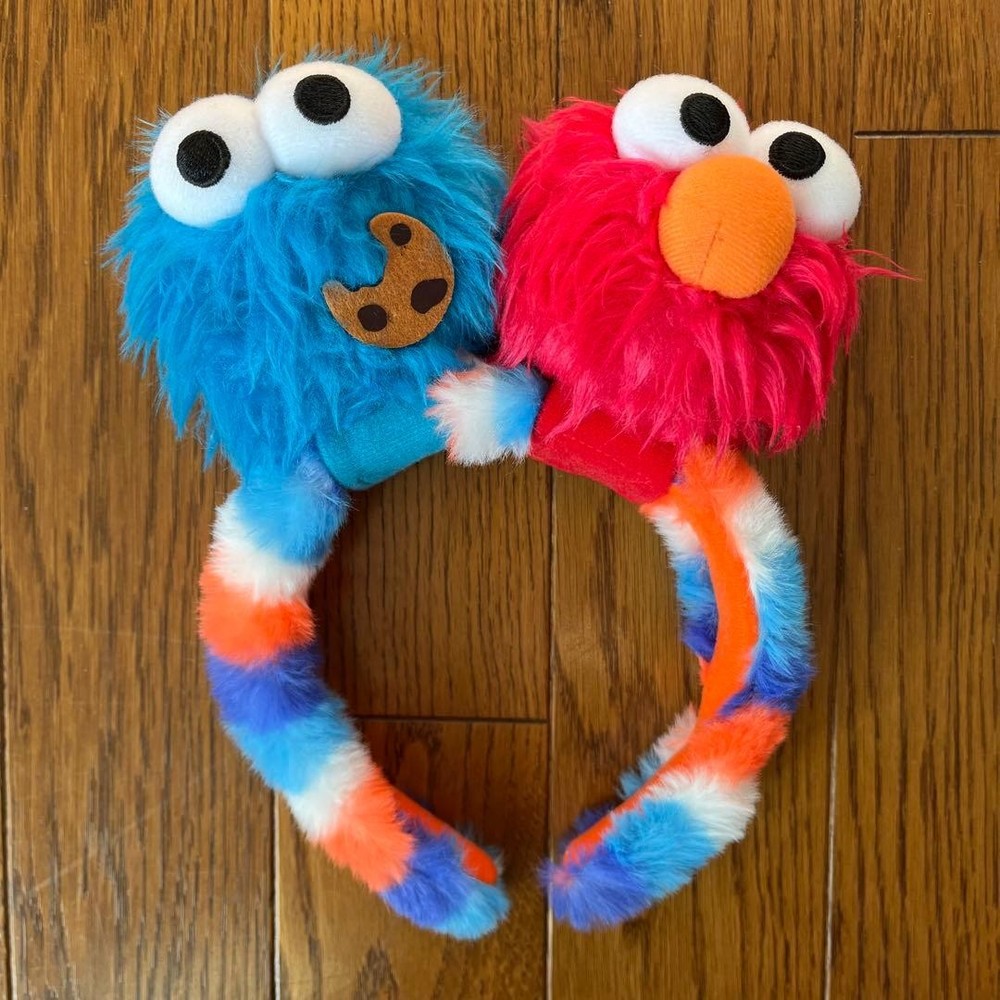 USJ Elmo Cookie Monster Headband Red Blue , Unisex