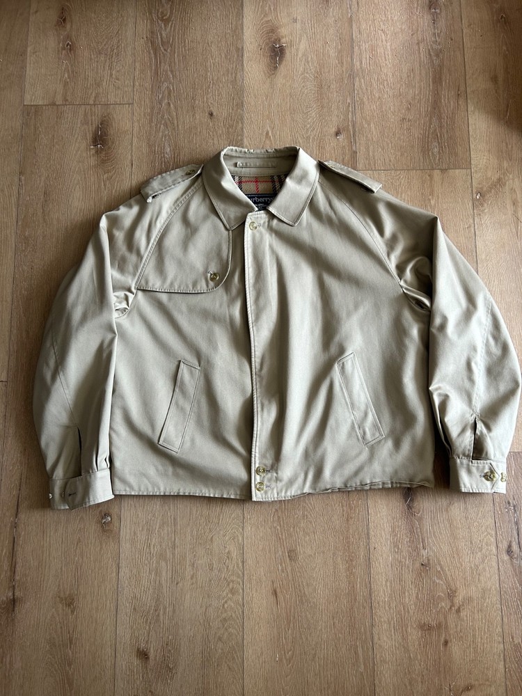 Vintage 80s 90s Burberry Plaid Lined Bomber Nova Harrington Jacket Men’s xl