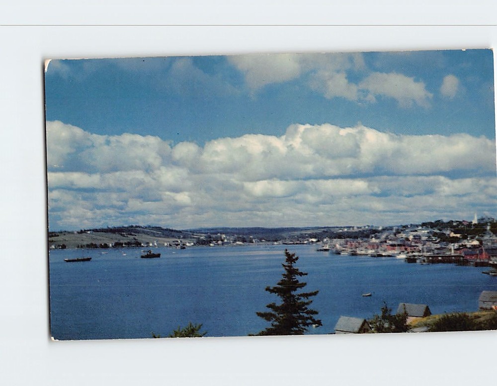Postcard Panoramic View Lunenburg Nova Scotia Canada
