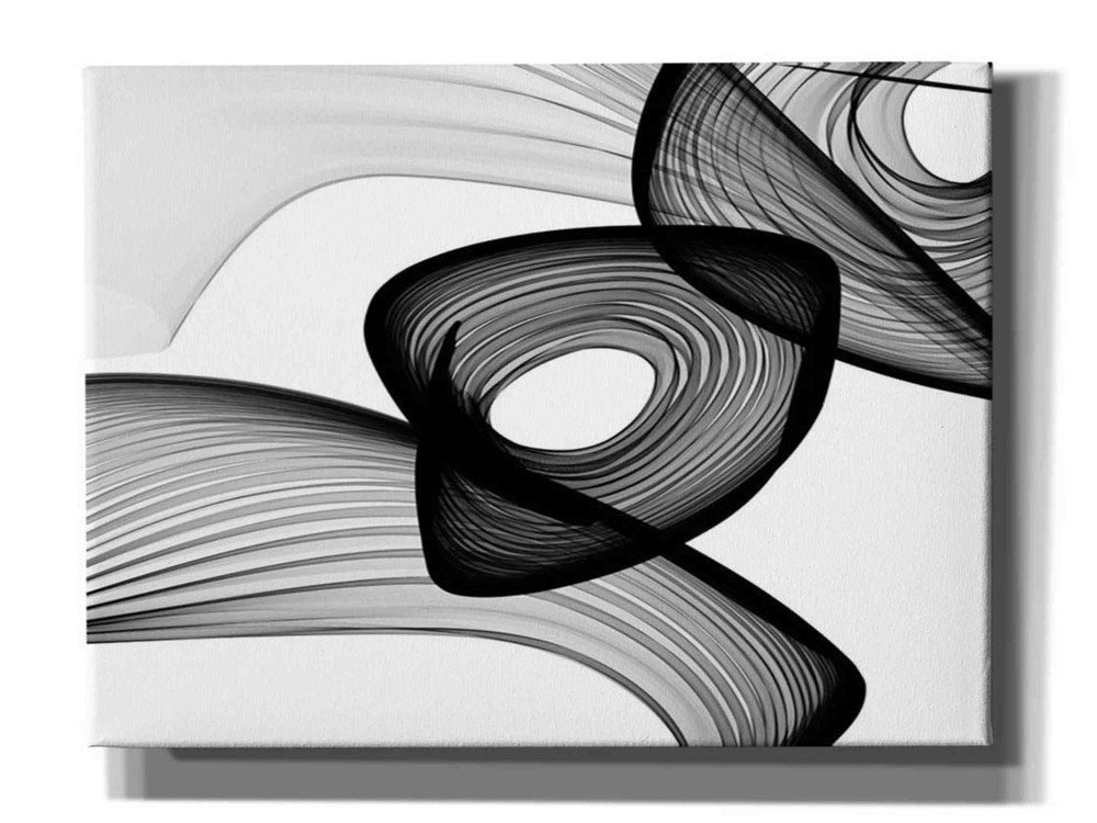 Epic Graffiti 'Abstract Black and White 22-16' by Irena Orlov, Giclee Canvas Wal-image