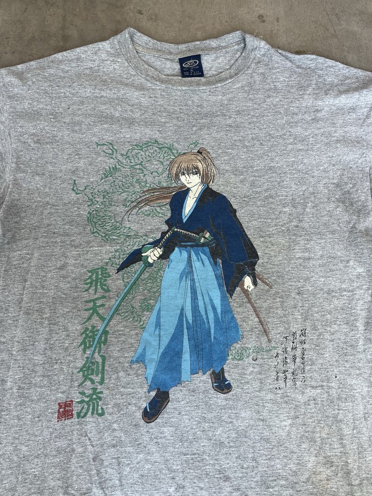 Vintage 90’s Roruni Kenshin Bootleg Anime Shirt, XL.