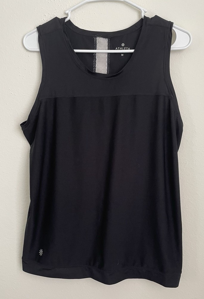 Athleta Women's Black Light Weight Active Tank Top Sleeveless Size Medium