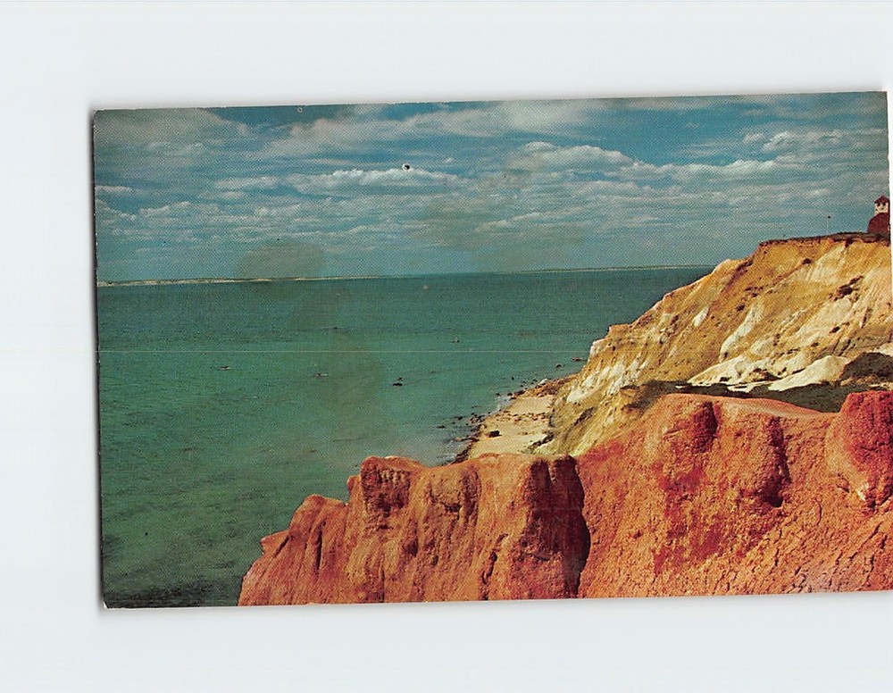 Postcard Gay Head Cliffs Martha's Vineyard Island Massachusetts USA