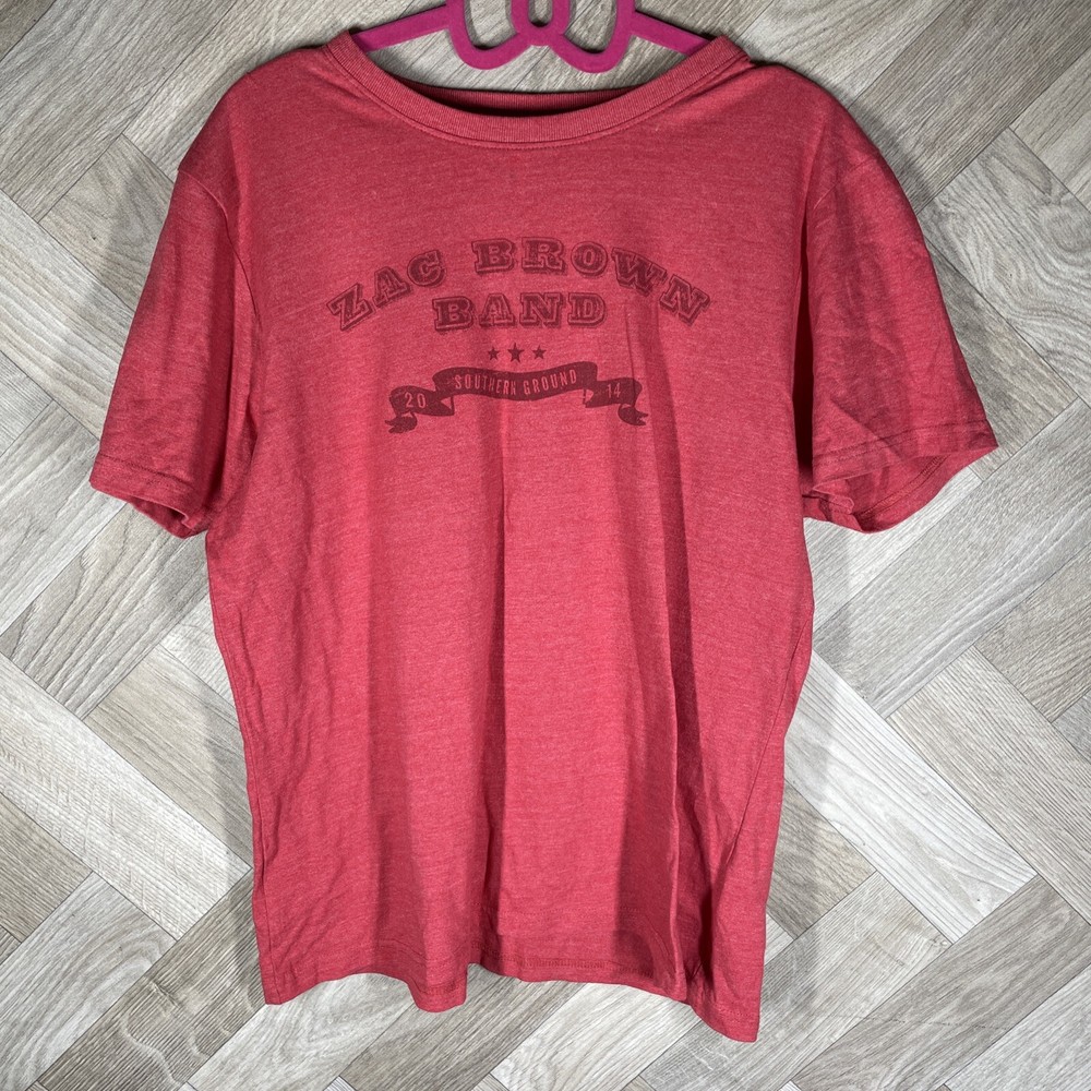 Zac Brown Band Southern Ground Tour 2014, Red T Shirt Size M