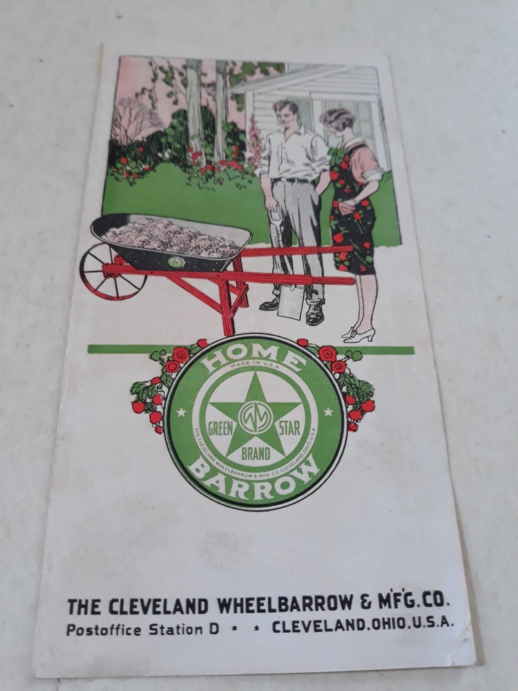Vtg Cleveland Ohio Cleveland Wheelbarrow & Mfg Co Advertising Brochure
