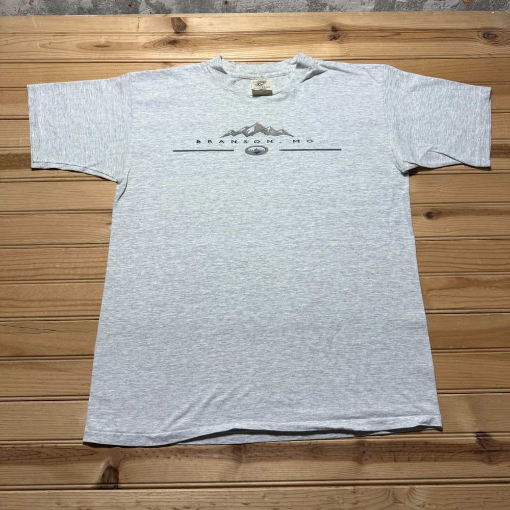 Vintage 90s Branson Missouri Mountains Nature Graphic Souvenir T-Shirt USA Large