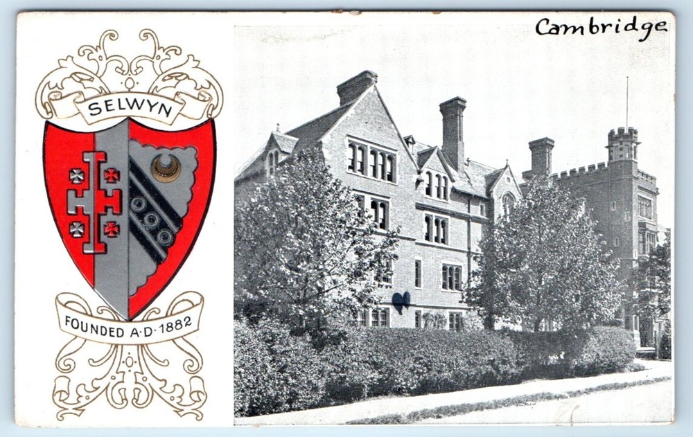 Selwyn Heraldic Coat of Arms Heraldic CAMBRIDGE UK Postcard