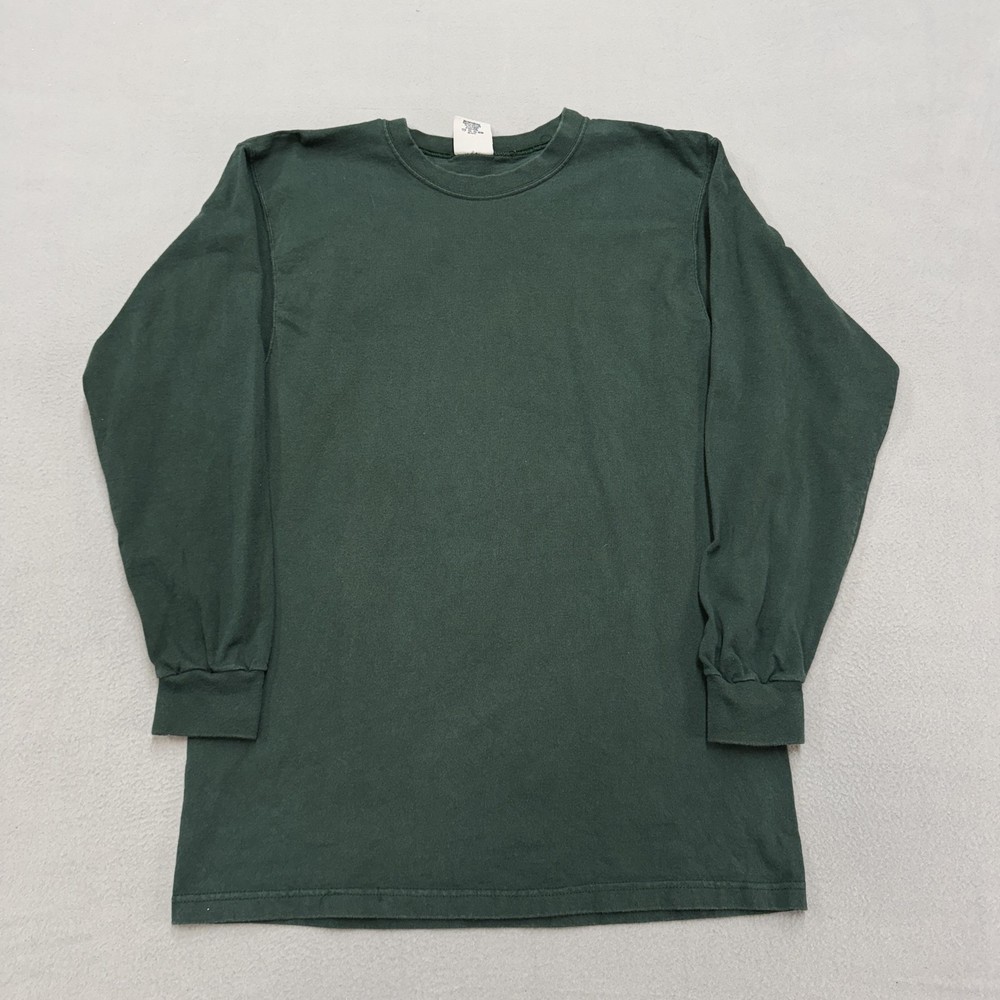 Vintage Pluma Shirt Mens Medium Green Heavyweight Long Sleeve Made USA 90s Tee