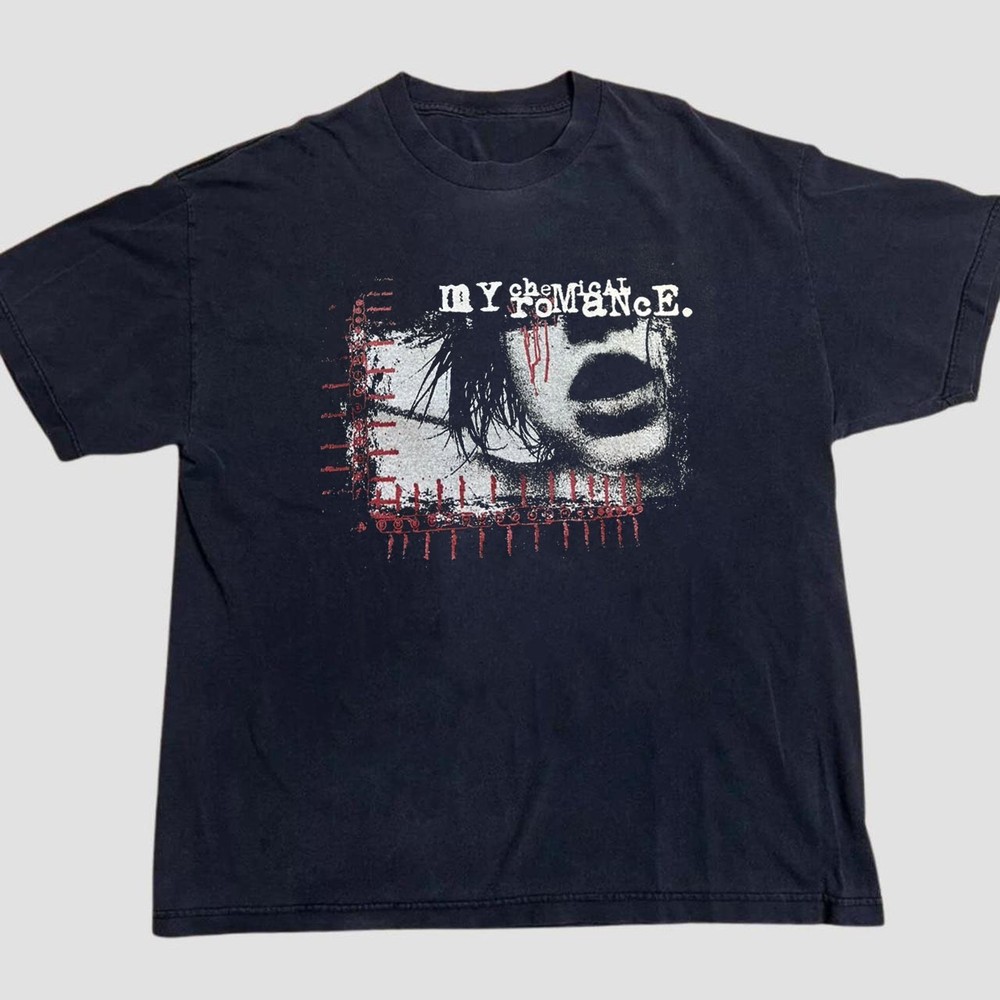 Vtg My Chemical Romance unisex cotton black t-shirt QT7289