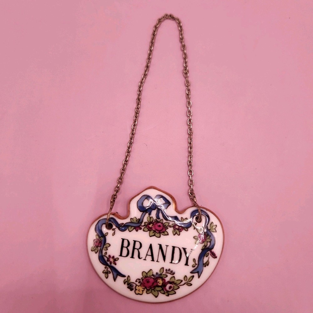 Vintage Coalport Crown Staffordshire, Bone China, Brandy Decanter Label, England