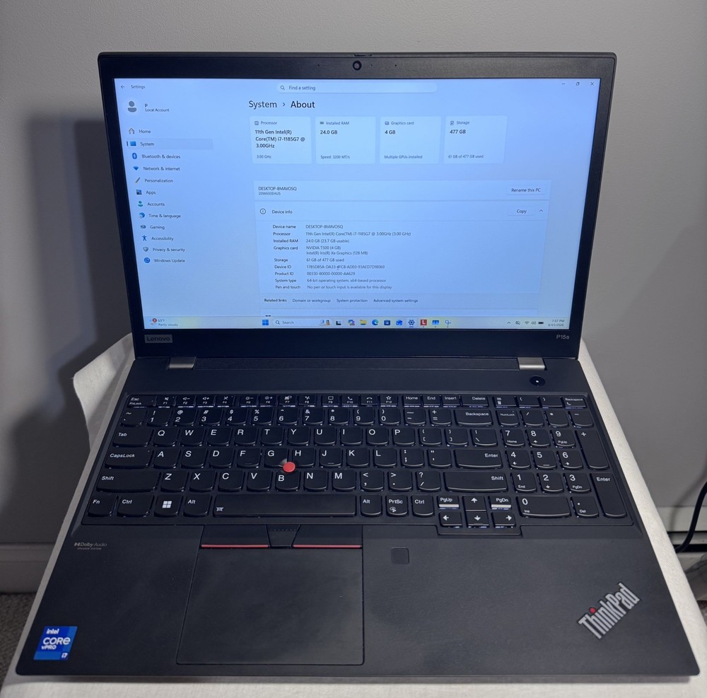 LENOVO ThinkPad P15s Gen2i i7 15.6