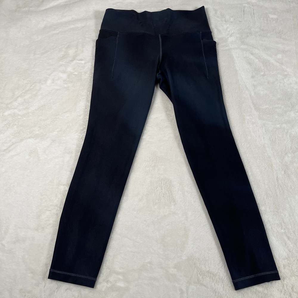 ATHLETA Ultra High Rise Elation 7/8  Yoga Tight Blue Ombre Medium Pockets