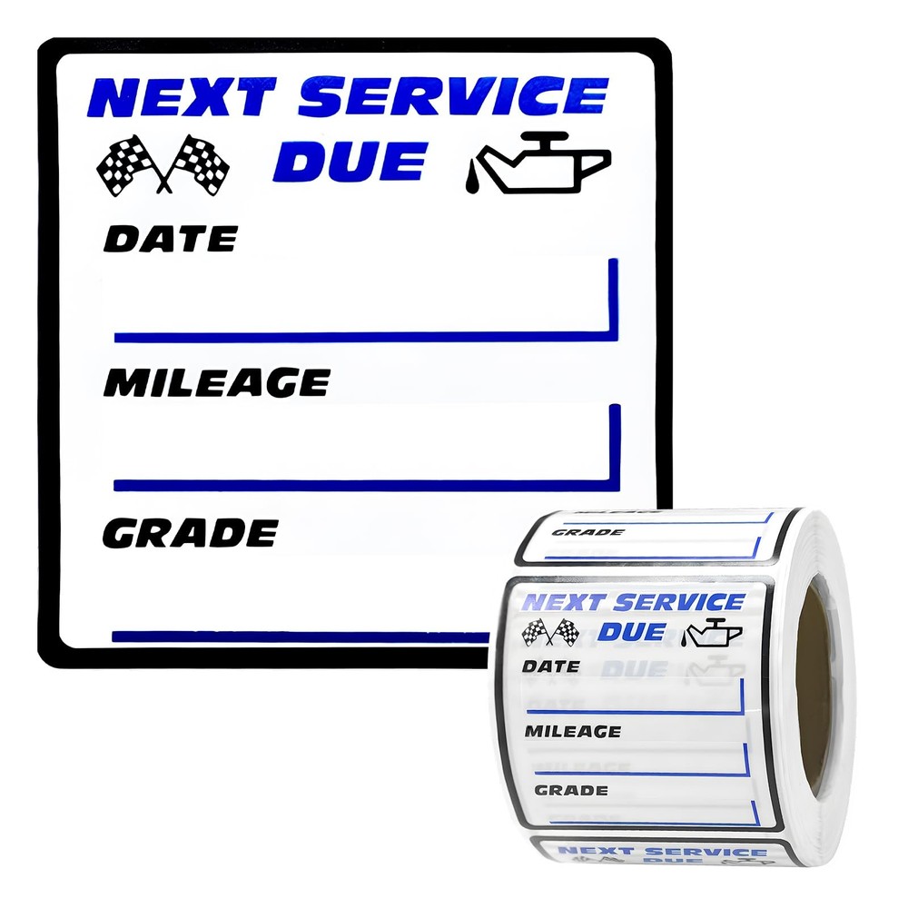 300PCS Oil Change Stickers, 2