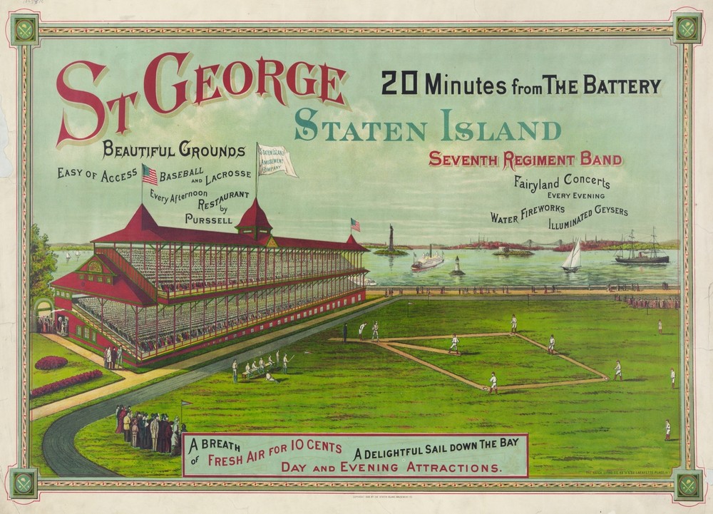 9511.Decoration Poster.Room Wall art.Home decor.Staten Island St.George Baseball