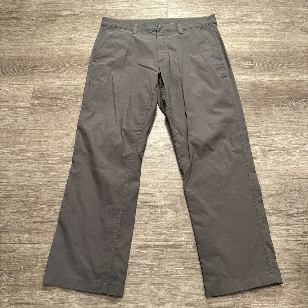 Eddie Bauer Pants Mens 35 Gray Nylon Hiking Outdoor Casual Gorpcore Lightweight