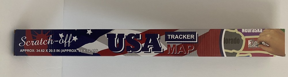 USA Scratch Off Map Poster - 50 States - Travel Gift - Picture Map - RV Travel