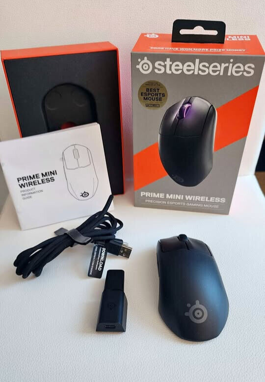 SteelSeries Prime Mini Wireless Black FPS Gaming Mouse Pre-Owned