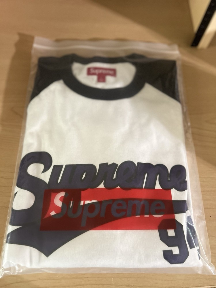 Supreme Tiger Raglan L/S Longsleeve Baseball Top White Size LARGE Never Opened