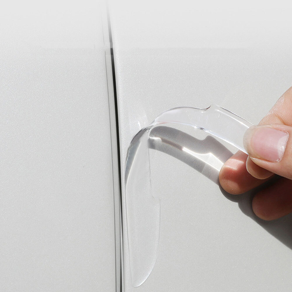 4pcs Transparent Car Door Edge Protectors Anti-Scratch Invisible Guard Strips for Collision Prevention