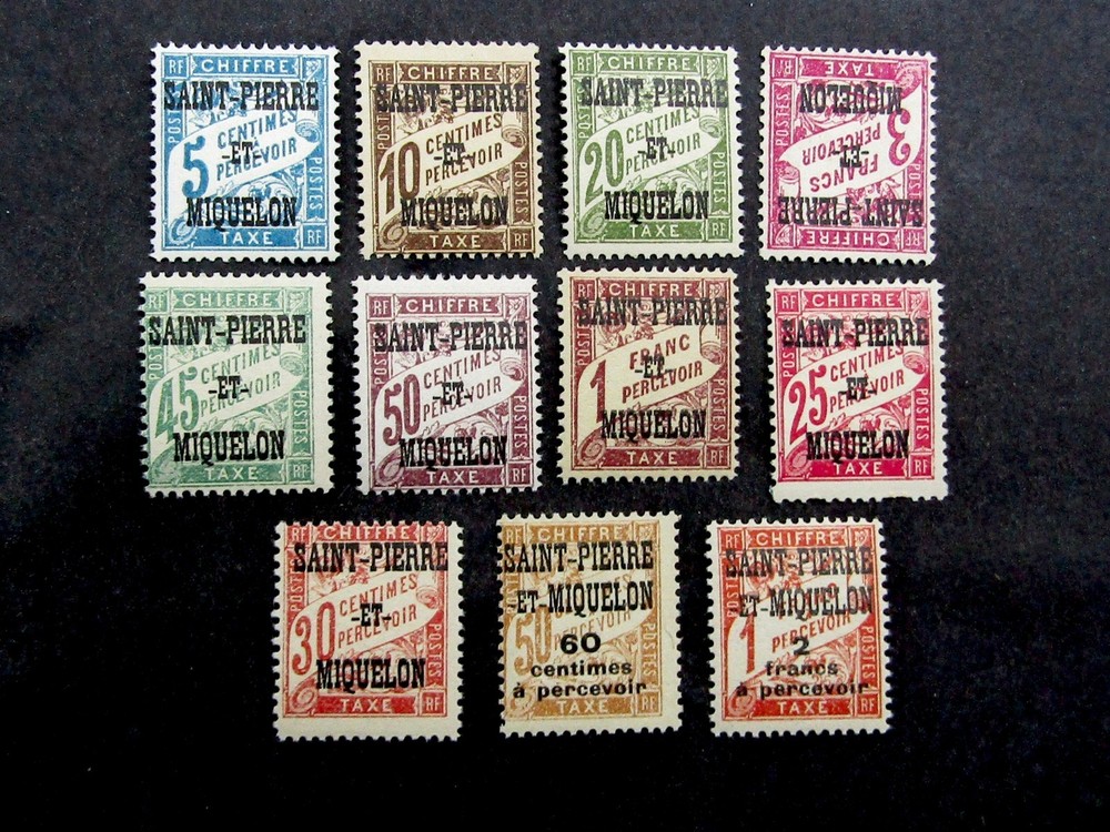 nystamps French St. Pierre & Miquelon Stamp # J10-J20 Mint OG NH Y22y3644
