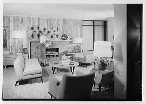 Grand Central Palace New York 1951 Ludwig Baumann Living Room Exhibit Model